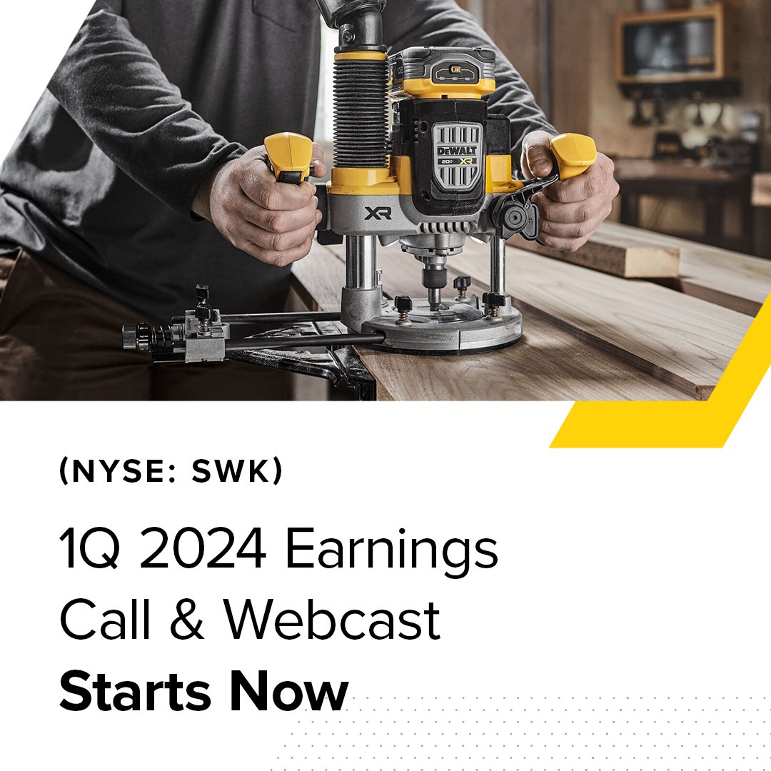Starting NOW! Tune into our 1Q 2024 Earnings Webcast for an update on financial and operational results from senior management. Access the webcast here > sbdinc.me/3JzKQ0B $SWK #ForThoseWhoMakeTheWorld