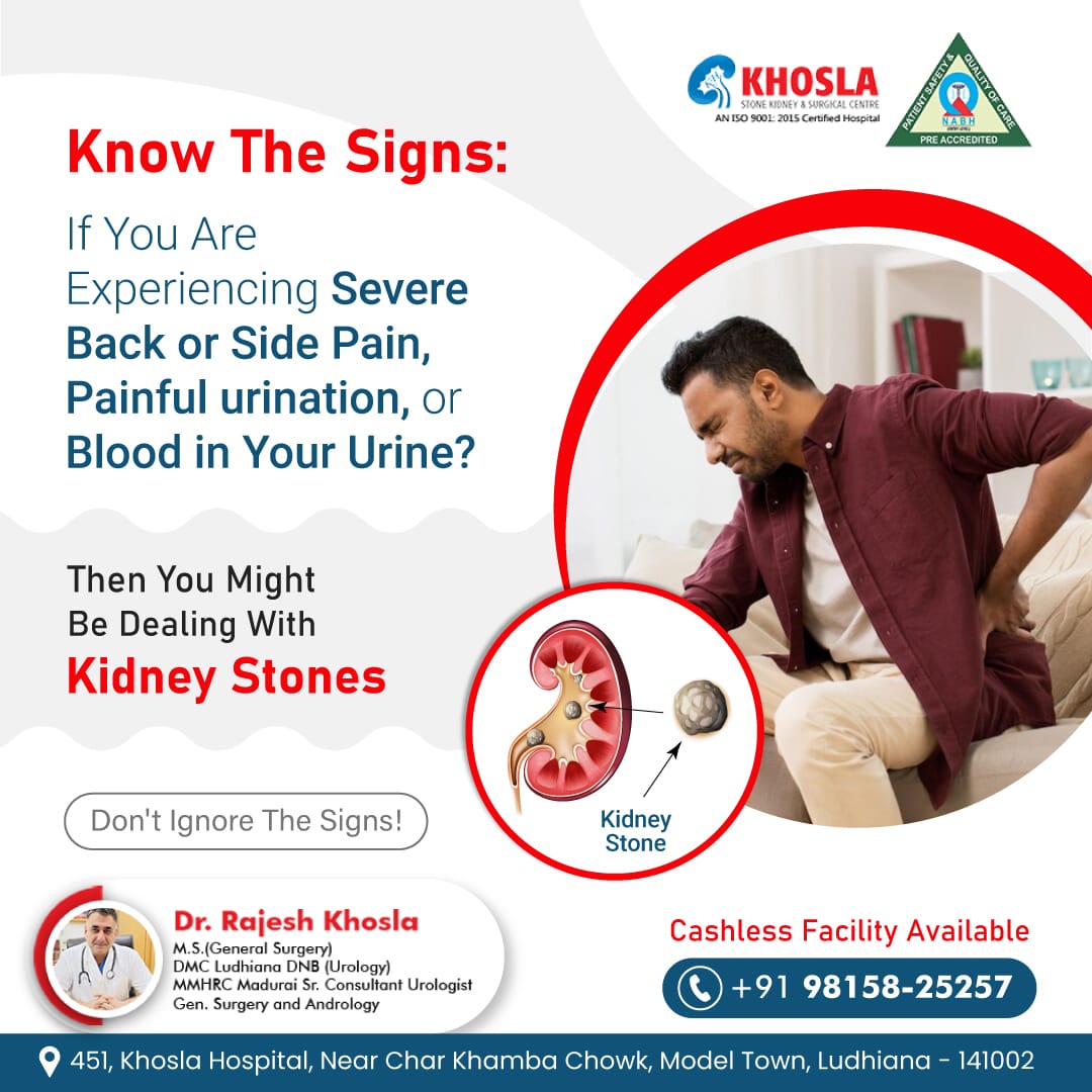 Listen to Your Body: If You're Dealing with
Intense Back or Side Pain, Painful Urination, or Notice Blood in Your Urine,
You Could Be Battling Kidney Stones. 
☎ Contact: 98158-25257
🌐 khoslastonekidney.com
 #homeremedy #panchakarma #doctor #urologist #kidneycare #health