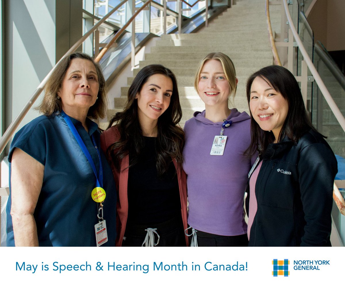 🗣️👂 May is #SpeechAndHearingMonth and we are celebrating the vital work of Speech Language Pathologists (SLPs)! NYGH’s 12 SLPs help with swallowing & communication difficulties resulting from illness or injury to improve people’s quality of life. Thank you for your hard work! 🎉