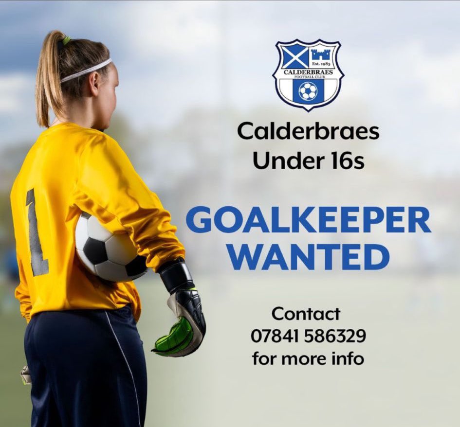 Jax_Noticeboard's tweet photo. Recruitment YOUTH |

Calderbraes Girls FC 16s

No.1 GOALKEEPER 

Interested/more information ☎️ 07841 - 586329 📧 calderbraes2006@gmail.com or PM club FB page

#Jax_Mc_Media 
#GlobalSportsRelations https://t.co/pY005wMTsv
