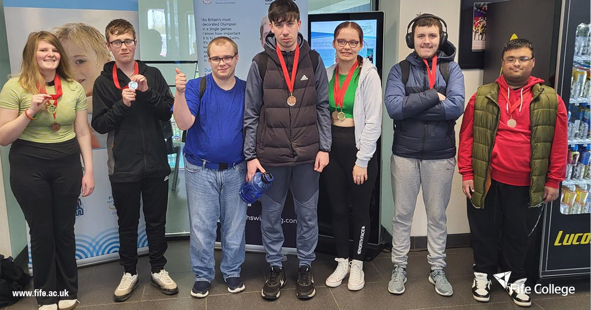 🏊‍♂️🥇 ℂ𝕠𝕟𝕘𝕣𝕒𝕥𝕦𝕝𝕒𝕥𝕚𝕠𝕟𝕤 to students from our Supported Learning Programmes who made waves at the recent Disability Sport Fife Swimming Championships at Michael Woods Sports & Leisure Centre, taking home a host of medals! ▶️ bit.ly/3UE7jQC