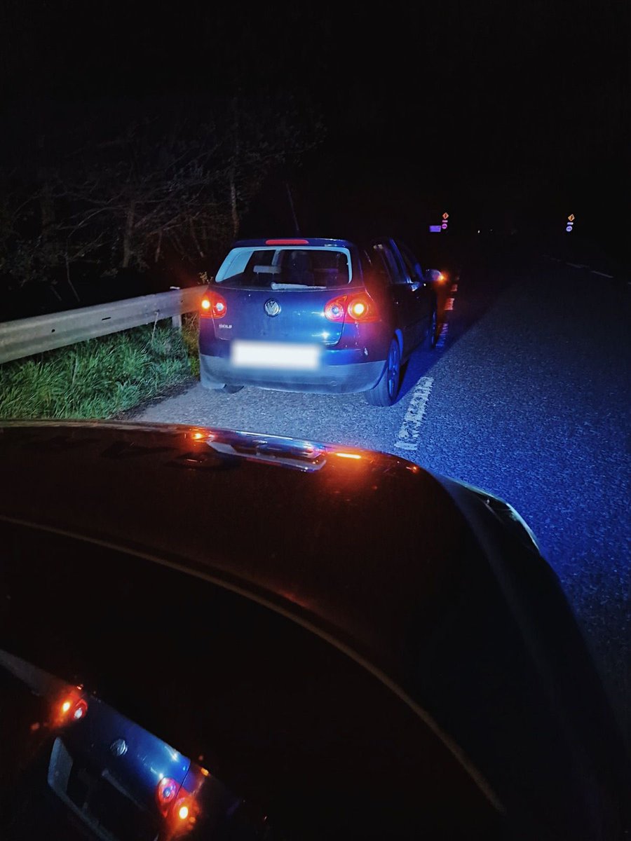 About 10pm last night, Gardaí in Castleisland, Co. Kerry came upon this car being driven erratically.

The young driver tested positive for cocaine and cannabis - that explains that.

We figured out too that the car was neither taxed nor insured.

#SaferRoads