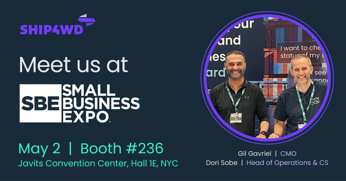 📢 Hello NYC Entrepreneurs! Don't miss us at the Small Business Expo! Visit Booth #236 and discover how we're breaking down barriers for SMBs to global shipping.  
 
Let's turn your dreams into international success stories!  <a href="/SmallBizExpos/">Small Business Expo</a> #SmallBusinessExpo #NYC  #SmallBizExpo