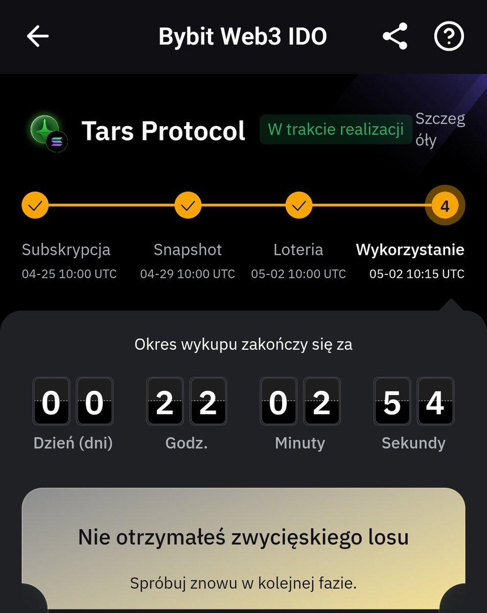 Jak tam #IDO na #ByBitWeb3?
Udało się komuś coś zgarnąć? U mnie niestety standardowo nic 😅

@Bybit_Official #bybit
