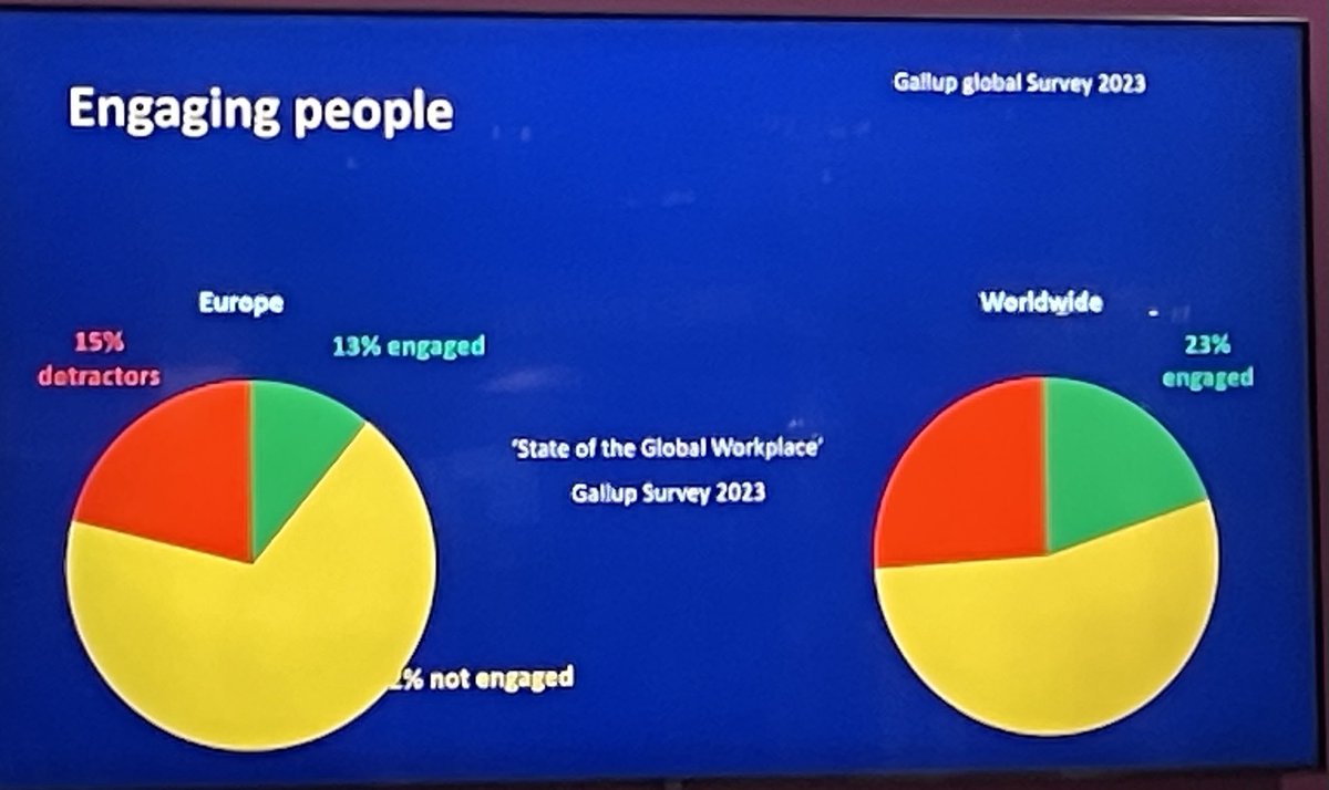 Some really interesting insights & talking points from ⁦@JPDewing⁩ in the keynote at The Workplace Event #TWE2024 about #leadership, engagement, purpose, feedback 👇😊