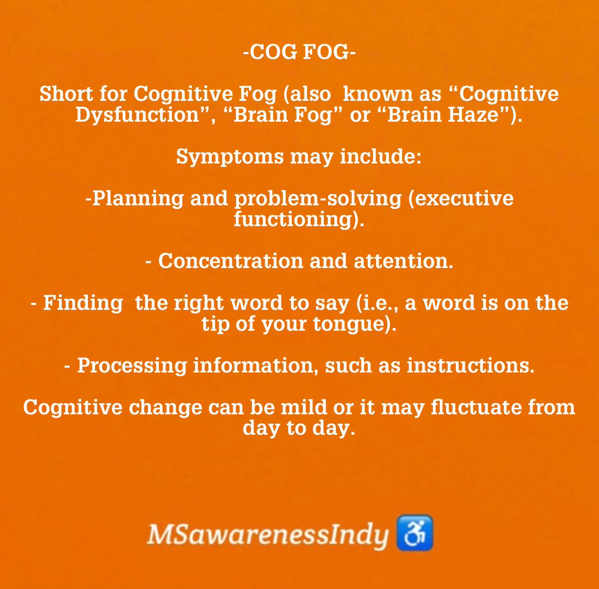 Chronic Illness #TermOfTheDay 

-COG FOG-