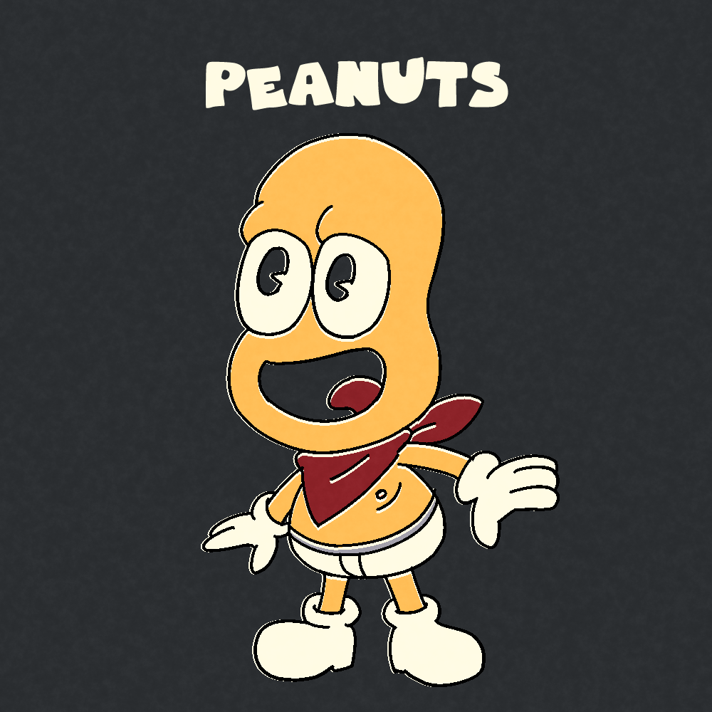 「昔海外でアニメをやっていた頃のピーナッツくん」|すみかわのイラスト
