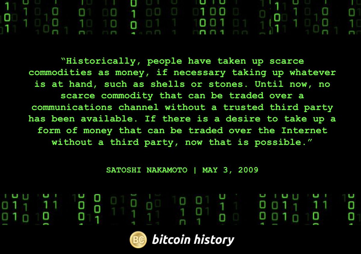 ✨ Satoshi Nakamoto explaining why #Bitcoin is a breakthrough in monetary history, exactly 15 years ago. The most legendary quote from his new emails 🔥