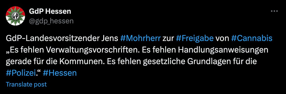 OK, hier kommt die Handlungsanweisung:

1. Leute wegen #Cannabis in Ruhe lassen.
2. Sich um Kriminalitätsbekämpfung kümmern.
3. Aufhören zu heulen und Fresse halten.

#Polizeiproblem