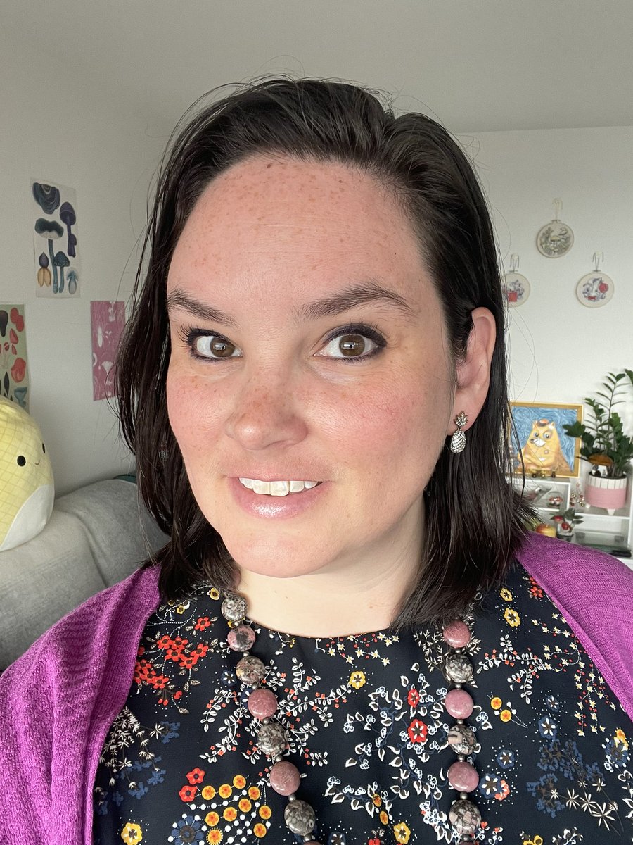 Today we have a thrifted shirt and pants, very subtle (but sparkly) pineapple earrings, and a vintage stone necklace! I don’t remember where I got it, but I do remember it was a whopping $2.