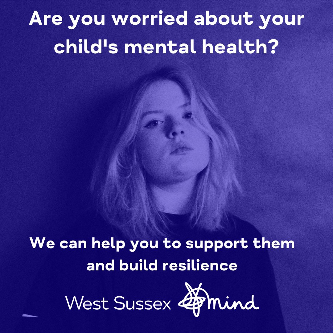 If you’re worried about your child’s mental health, we can help you to help them. We support parents and carers of children aged 5-18 across West Sussex: 
⁠westsussexmind.org/help_and_suppo…⁠
⁠
#youngpeoplematter #childrensmentalhealth #mentalhealthsupport⁠