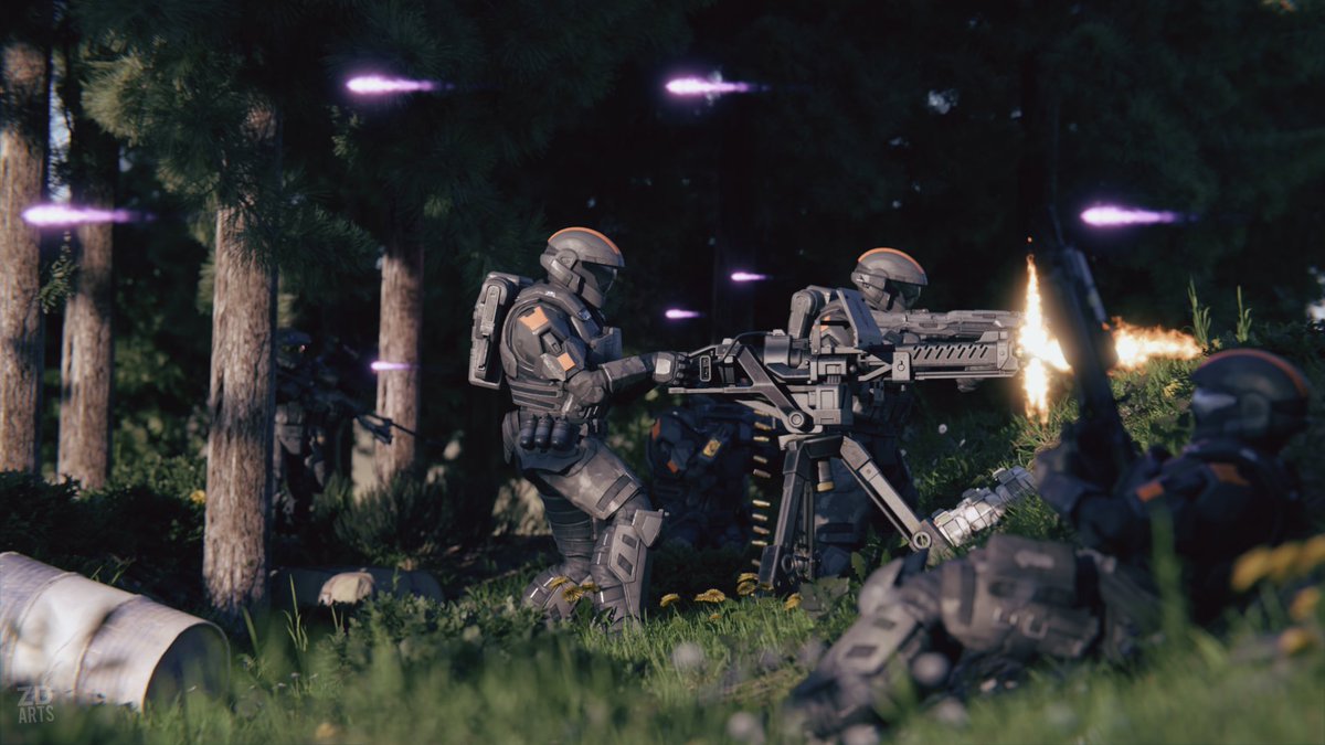 :// Where the fuck did they come from?!

Covenant forces hit the defensive line Fox Company has made at cities edge.

#ODST #Haloinfinite #Halospotlight #BandOfBrothers