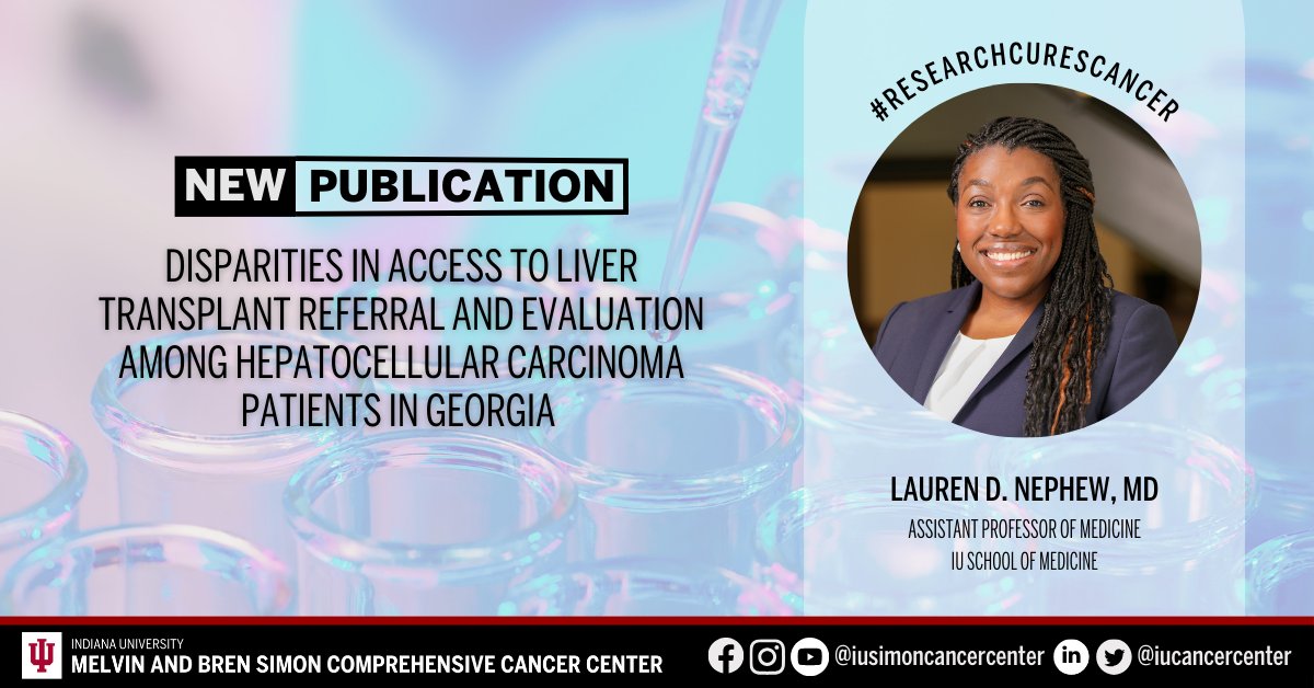 A new article was published in @CRC_AACR by the cancer center’s Lauren D. Nephew (@LaurenNephewMD), MD. Learn more: ow.ly/L2eZ50R6Ymq. #ResearchCuresCancer #NCIcomprehensive