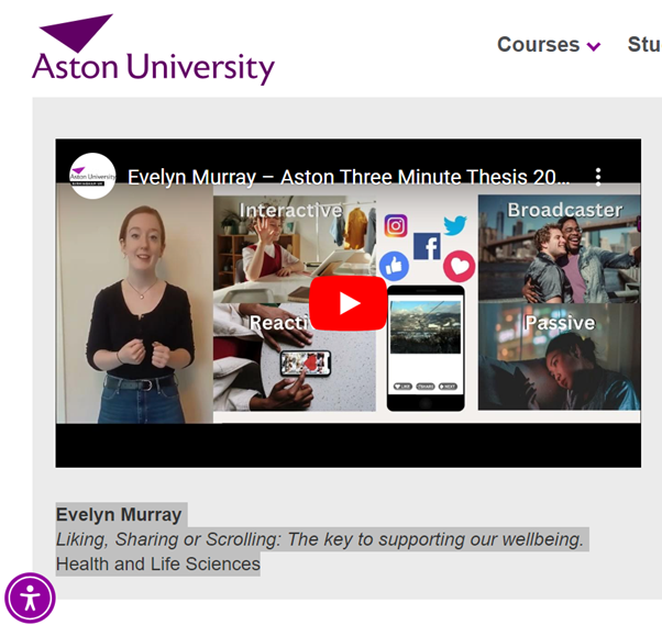 AstonPsychology's tweet photo. Interested in what our doctoral research students are doing? Watch their 3-min thesis competition entries and vote here (https://t.co/YMQQQqmQJi) for your favourite one (by 21st of May)!
#3MinuteThesis #3MT #AstonResearch #AstonPsychology https://t.co/AKSDhEgOXY