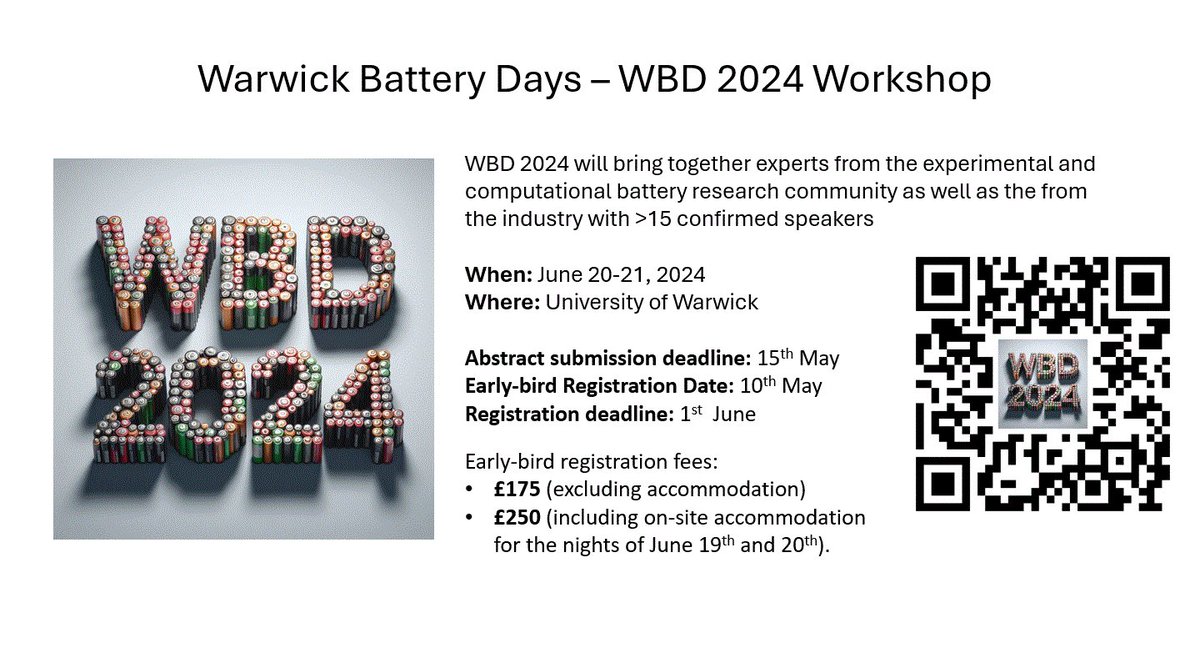 @JMaterChem A, @nanoscale_rsc, Sustainable Energy & Fuels and Energy Advances (@RSC_Energy), are delighted to support the Warwick Battery Days! Join renowned speakers @SaifulChemistry, @Emjewls, @prslaterchem and more! Register by 1 June!🔗warwick.ac.uk/fac/sci/chemis…