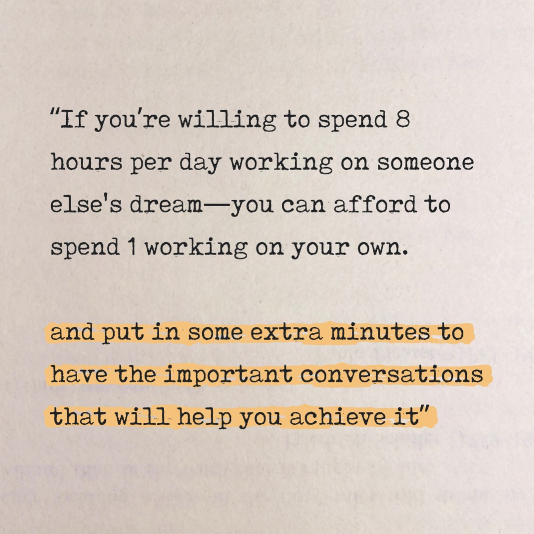 It's not just about finding some time—it's about carving it out and focusing on what truly matters. Start with the conversations that will drive you forward! 

 #MeaningfulConversations #PersonalDevelopment #Inspiration