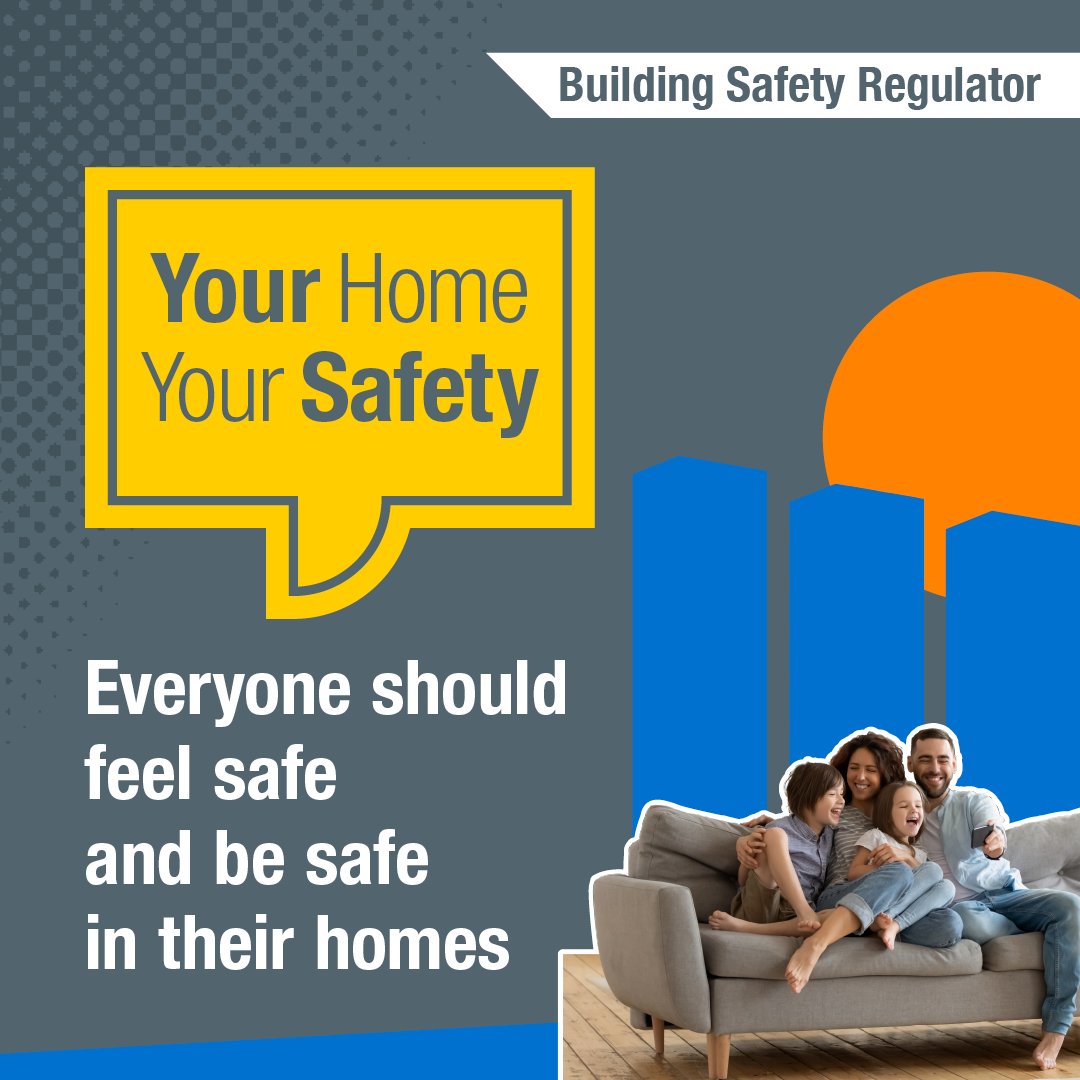 Our ‘Your Home, Your Safety’ campaign aims to inform residents of high-rise buildings in England about what the new building safety regime means for them. We're encouraging residents to visit our campaign page and sign-up for further information here: buildingsafety.campaign.gov.uk/your-home-your…