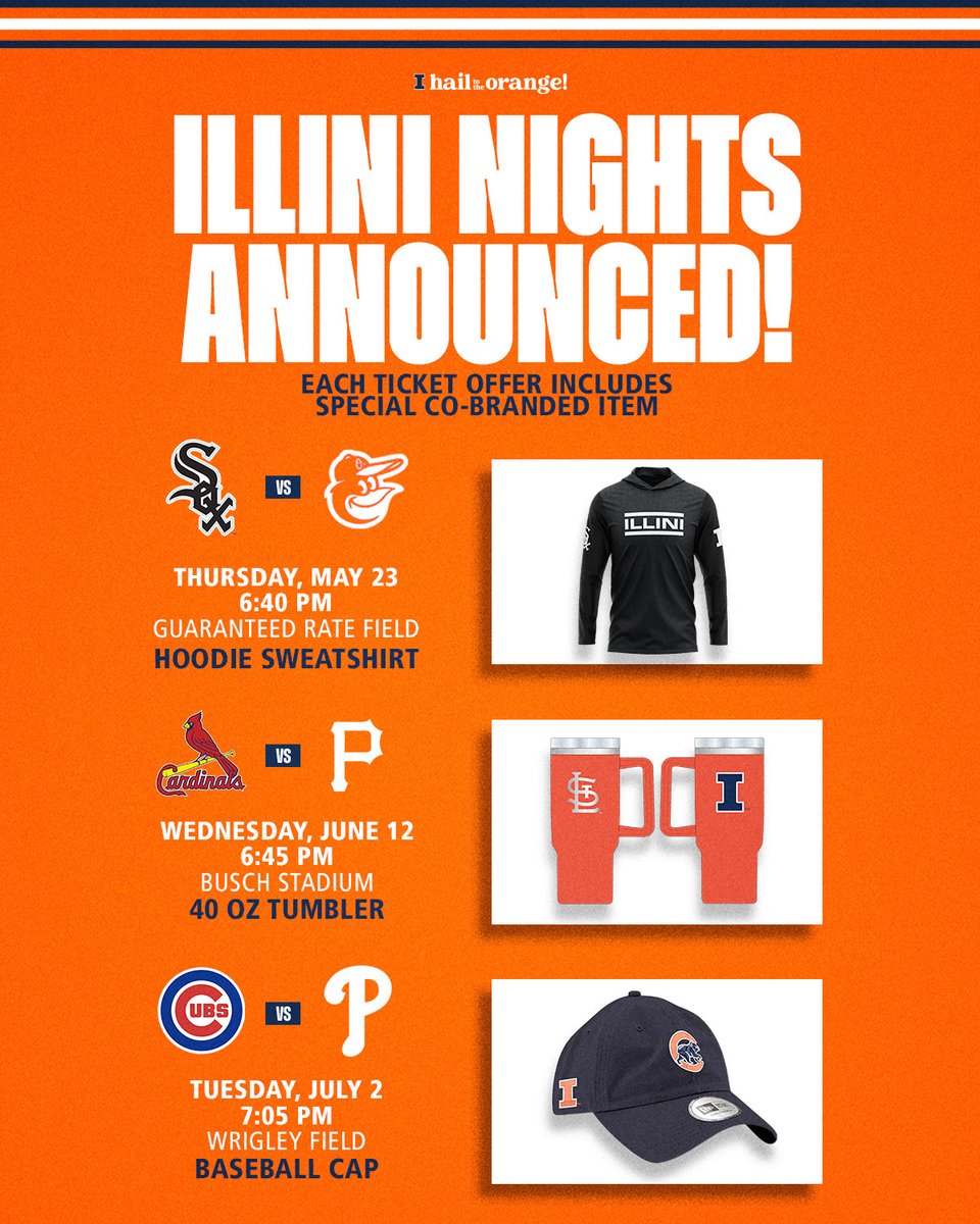 Illini Nights are just around the corner! Grab your tickets today: ow.ly/E8ig50RtyQP #Illini | #HTTO