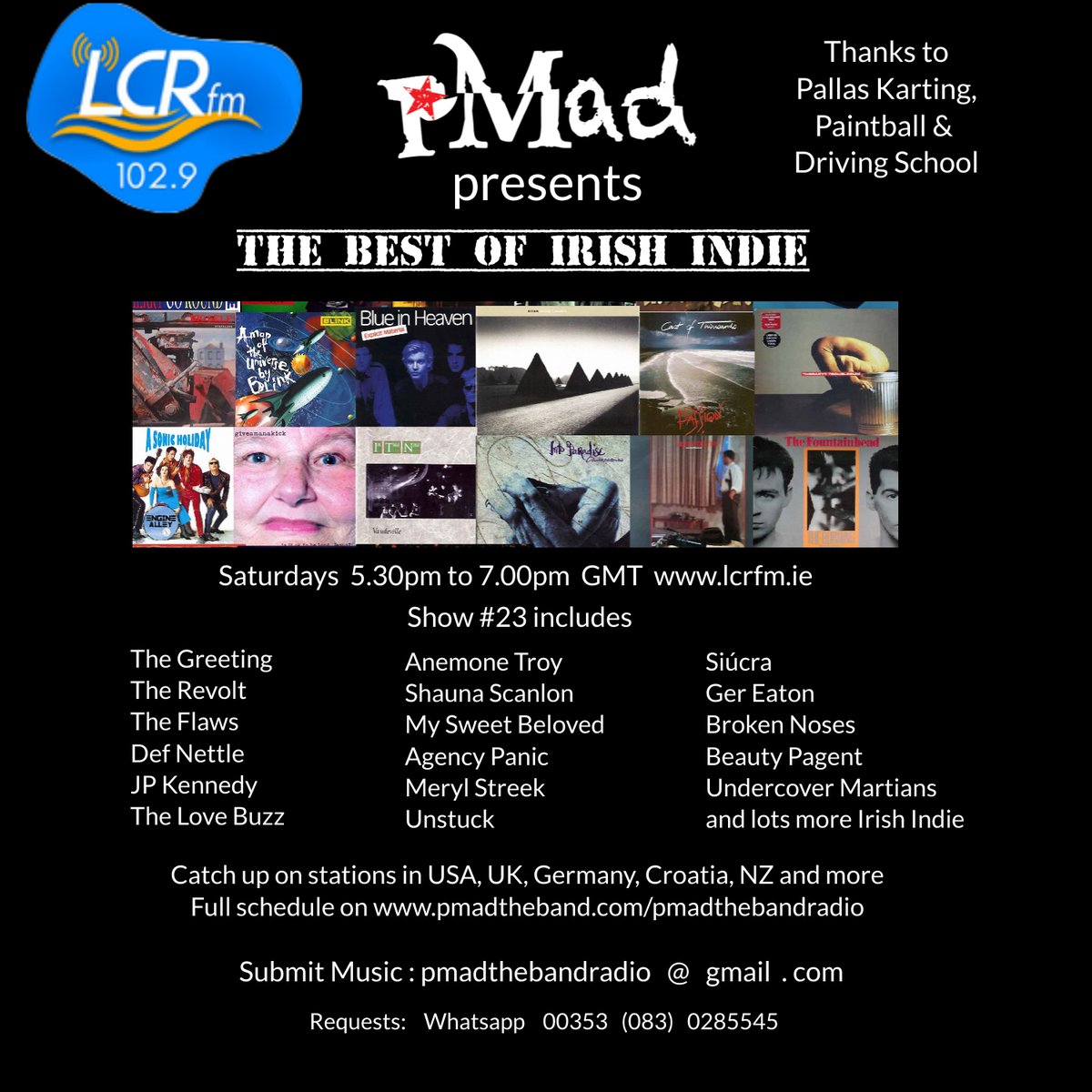 Featured this week: @ThegreetingB #siucra @eaton_ger #Skindive #beautypageant #brokennoses @AnemoneTroy @mysweetbelovedx @TheLoveBuzz1 @JPKMUSIK @DefNettleBand @theflaws & lots more best of irish indie Live on lcrfm.ie