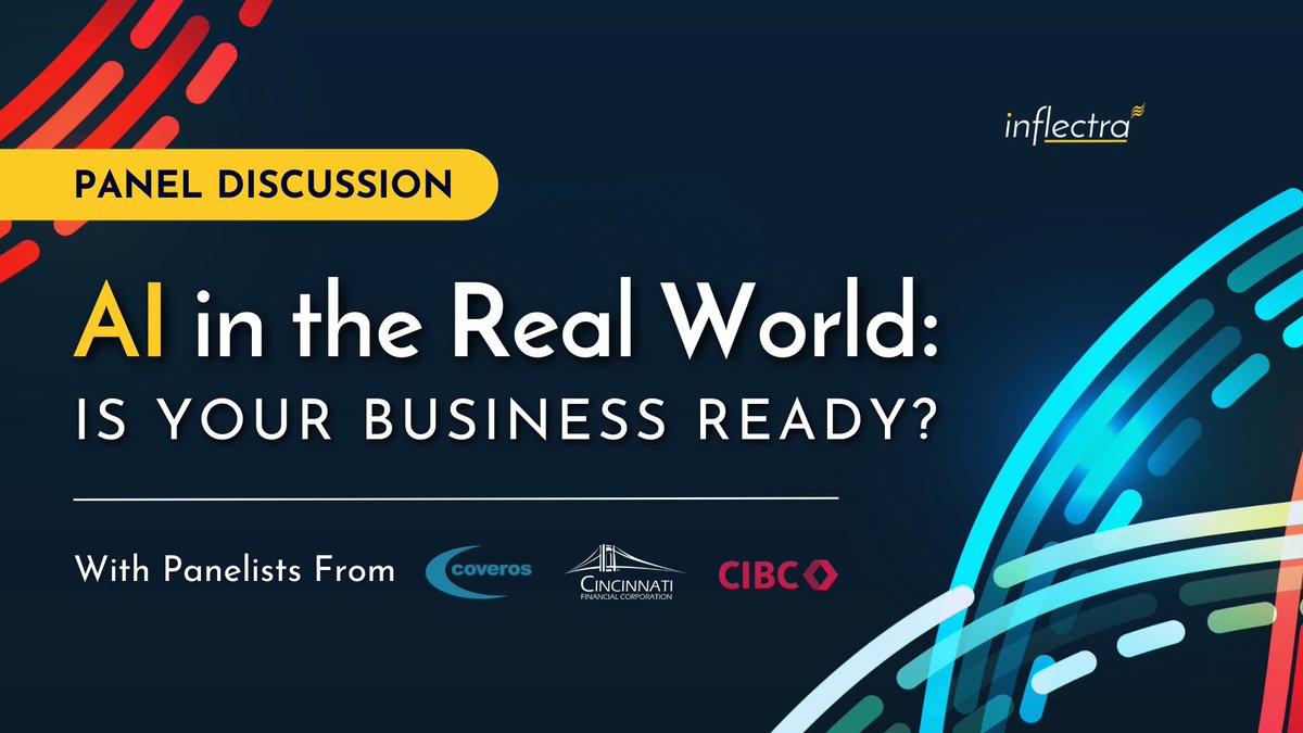Missed our 'AI in the Real World' #PanelDiscussion❓See the recording & key insights in our recap blog 👉 ow.ly/3JB150Ru7he Learn how #AI is revolutionizing businesses, strategies for successful implementation, & ethical considerations #InflectraWebinar #InflectraSoftware