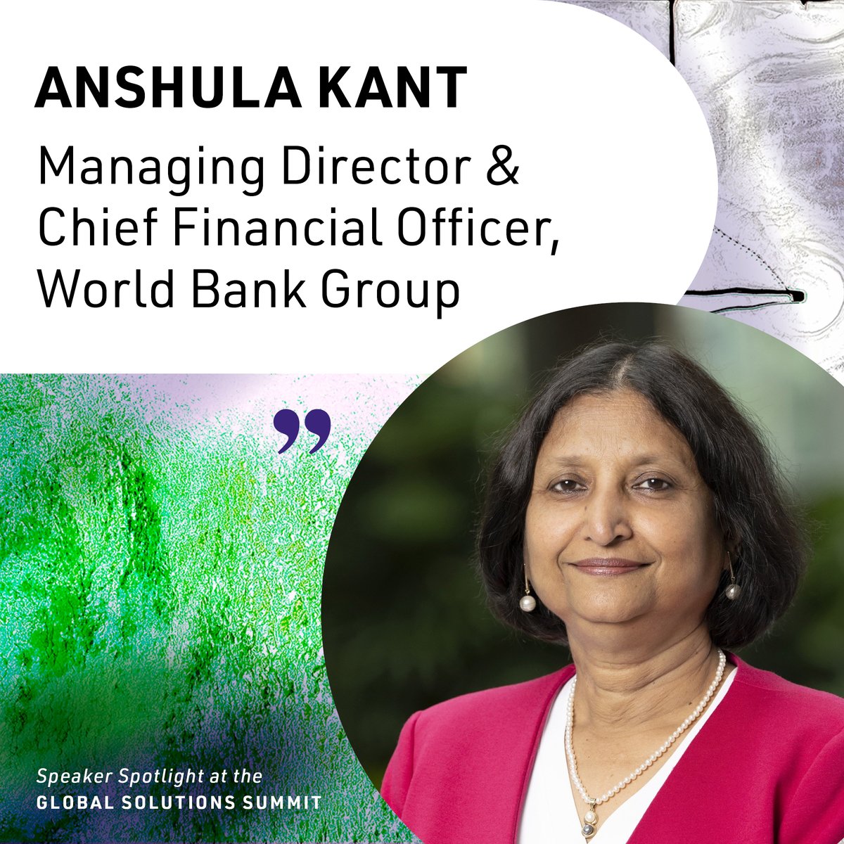 Join Anshula Kant (@kanshula), Managing Director and World Bank Group Chief Financial Officer on May 7 at 11:40 CEST at the #GSS2024! Kant will discuss the reshaping of international finance towards sustainable prosperity. 📌Register here: form.talque.com/new/org/2xdI6J…