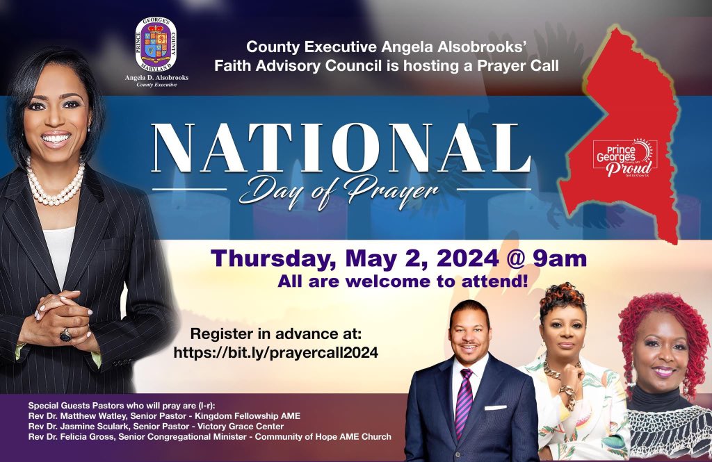 REMINDER: Join us for our National Day of Prayer Call today at 9:00 AM. Register now to receive the Zoom link to participate: bit.ly/prayercall2024