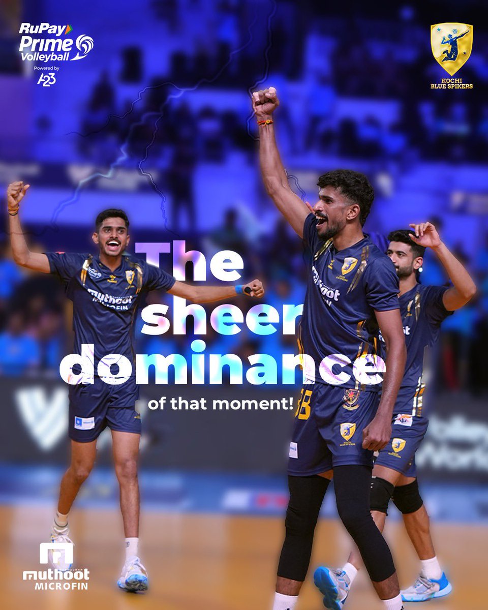 Embrace the joy of the game, for in the end, it's the dominance of such moments and experiences gained along the way. Always blue! 

#KochiBlueSpikers #KochiKaraney #KBS #Bluerises #MuthootBlue #BlueIsBelief #Kochi #BlueNGold #Volleyball #VolleyLove #VolleyLife #Neelappada