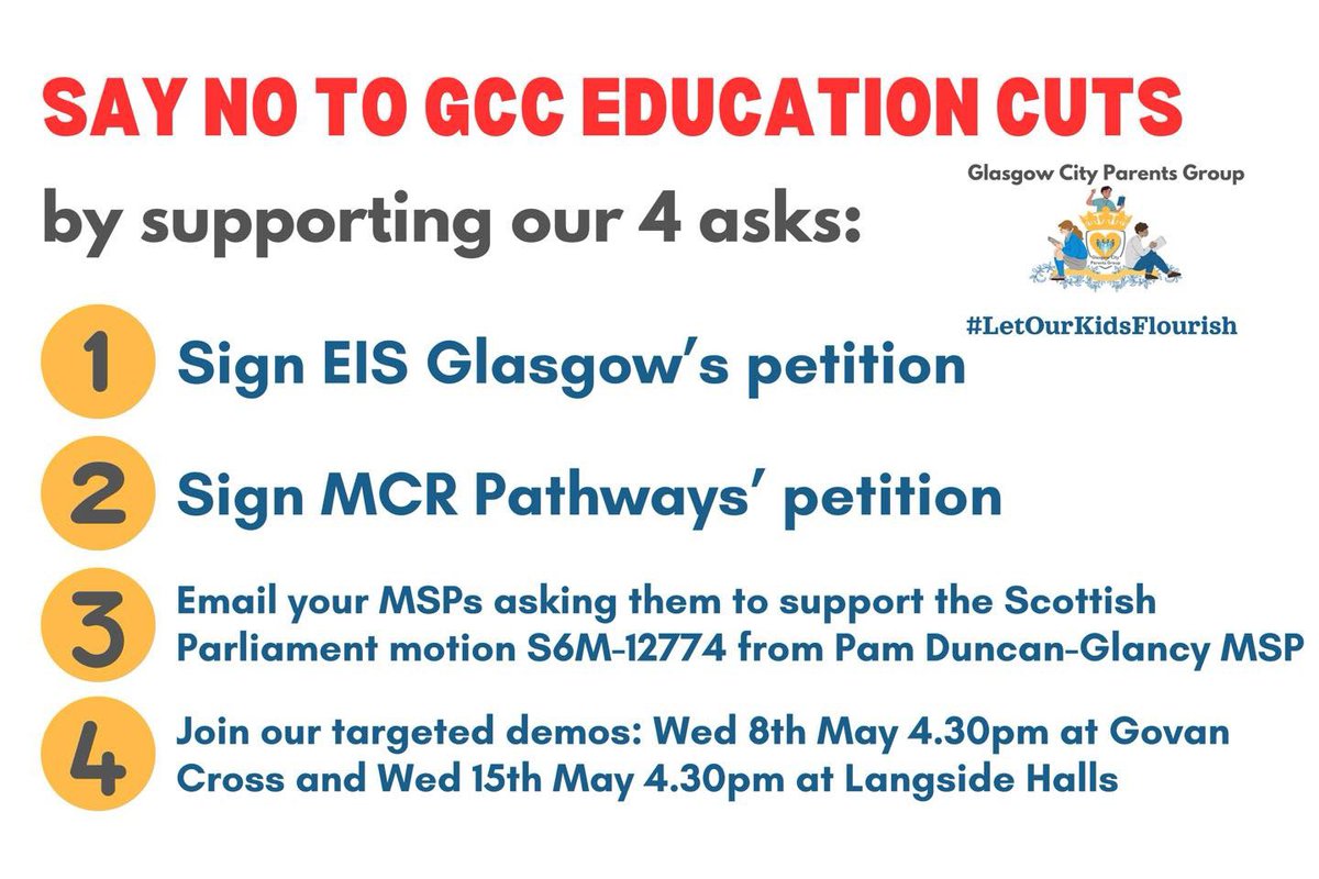 Support our education cuts campaign #LetOurKidsFlourish by completing our 4 calls to action. More details ➡️ eepurl.com/iOA5vA Please share too 💛