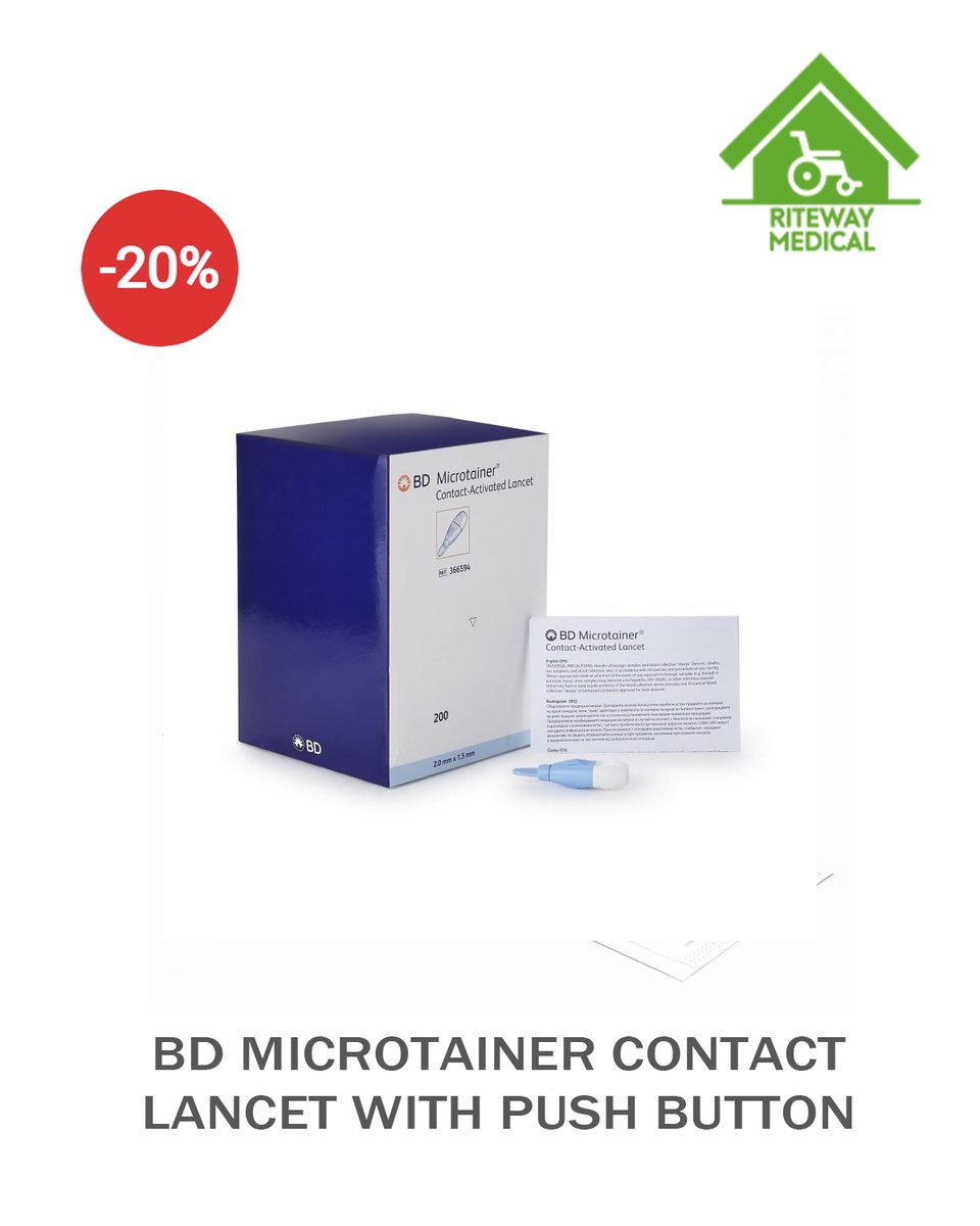 For safe and precise diabetic supplies, consider the BD Microtainer contact-activated lancet with Push Button. Visit our reputable diabetic supply store in Tampa for access to this essential tool and other high-quality diabetes care products. #diabetes Call now 813-374-8880