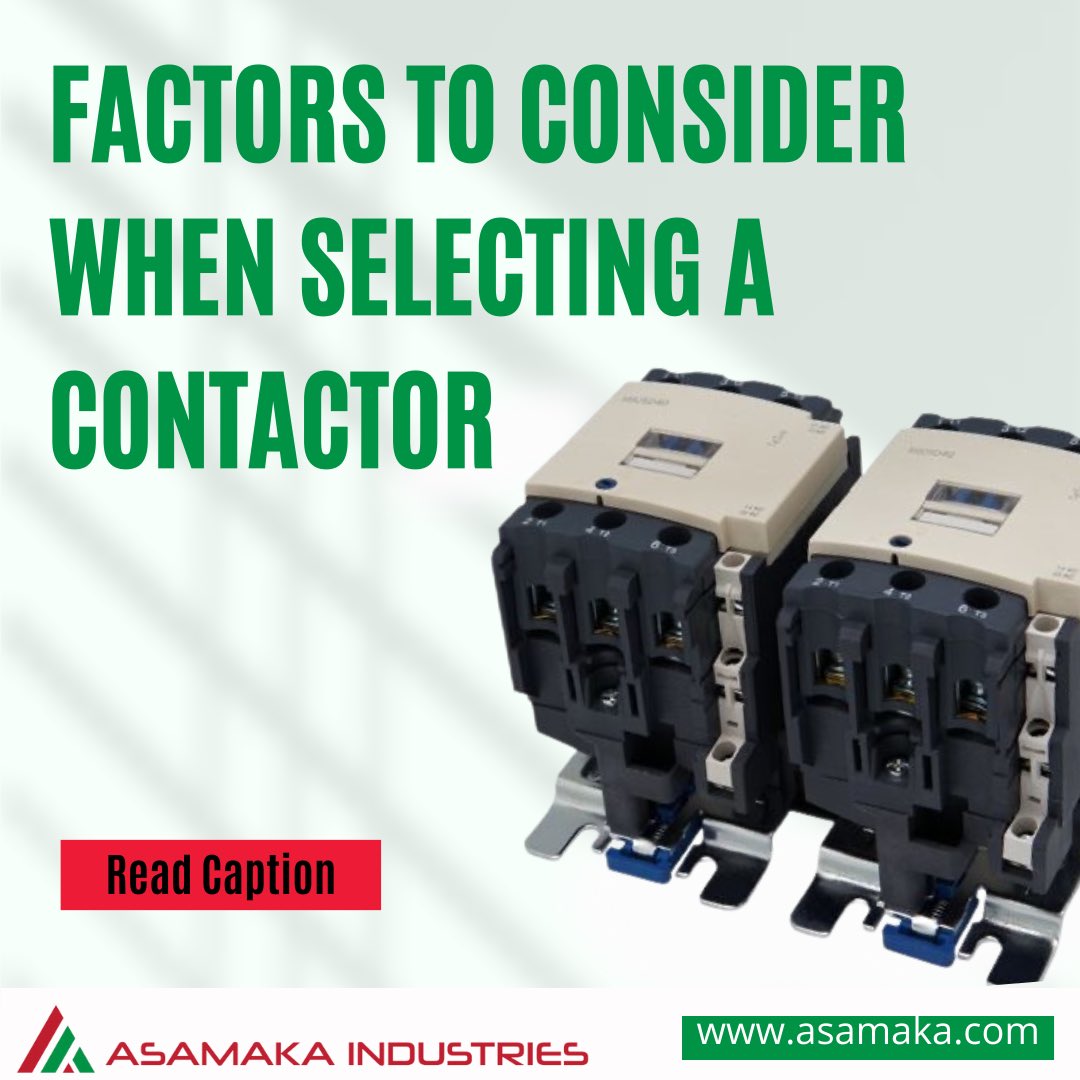 Choosing the right contactor is key for optimal performance! Consider factors like load requirements, application specifics, and environmental conditions. 
Size matters too - ensure it fits your space and mounting needs. #SafetyFirst
#ElectricalEngineering #Contactors