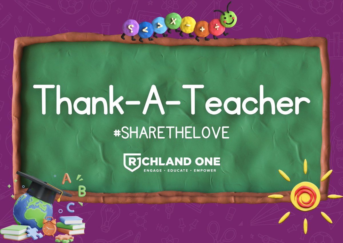 May 6-10 is National Teacher Appreciation Week. Take a moment to #thankateacher and tell us about a Richland One teacher who's impacted you or your child's life using the link below: wkf.ms/4b33AS8 Please submit your message by May 4. #TeamOne #OneTeam #ThankATeacher