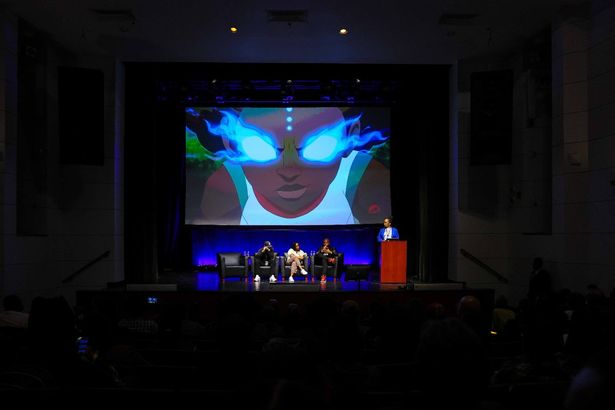 I had a blast over the weekend hosting the #IYANU panel @SchomburgCenter with @LionForgeEnter  This series is absolutely beautiful! The show is headed to @StreamOnMax and @cartoonnetwork  #lionforgeent #animation #theblerdgurl