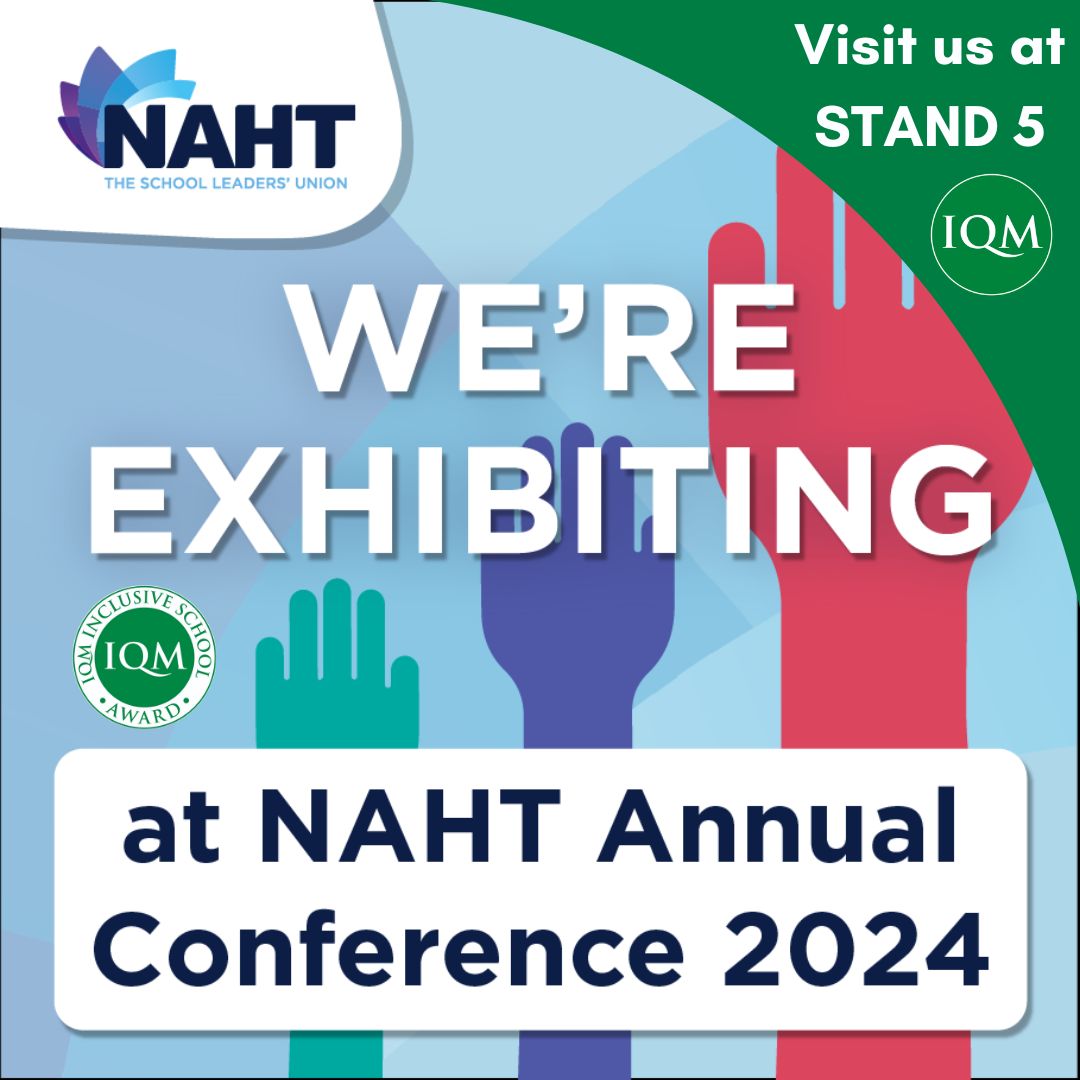 📢We're really looking forward to attending the @NAHTnews annual conference in Newport, Wales on Friday and Saturday. 
To talk about all things inclusion come visit us at Stand 5. We'd love to meet you. 
#iqmFamily💚