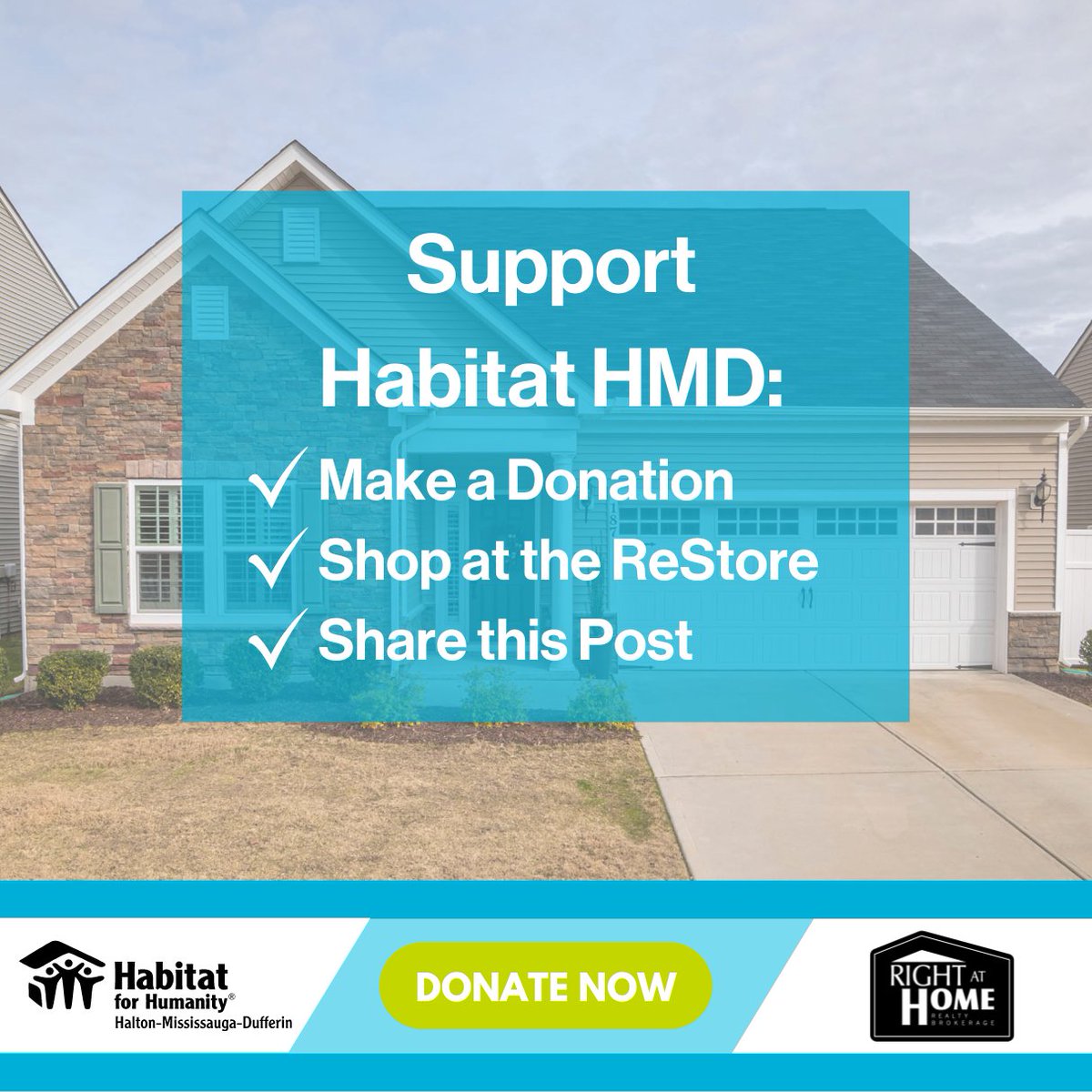 In Canada, one out of every five households faces challenges in finding affordable housing. Today, your donation holds twice the power to make a difference, thanks to the extraordinary generosity of our donor, Right At Home Realty! Donate today: habitathm.ca/donate