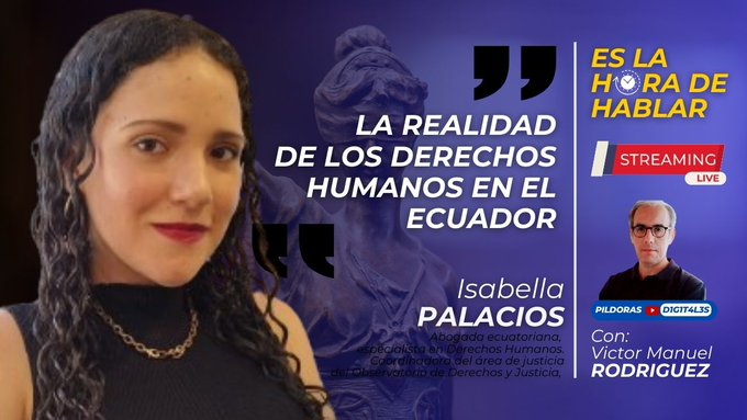 ¿Cuál es la salud de los DDHH en Ecuador en el marco del #EstadoDeExcepción?

¿Como impacta el aumento de la violencia en las garantías individuales?

#EsLaHoraDeHablar con .@Isa_PalaciosO Coordinadora del área de justicia del @ODJEcuador 

🗓️ JUE2MAY I 10AM 🇪🇨 12M 🇺🇾