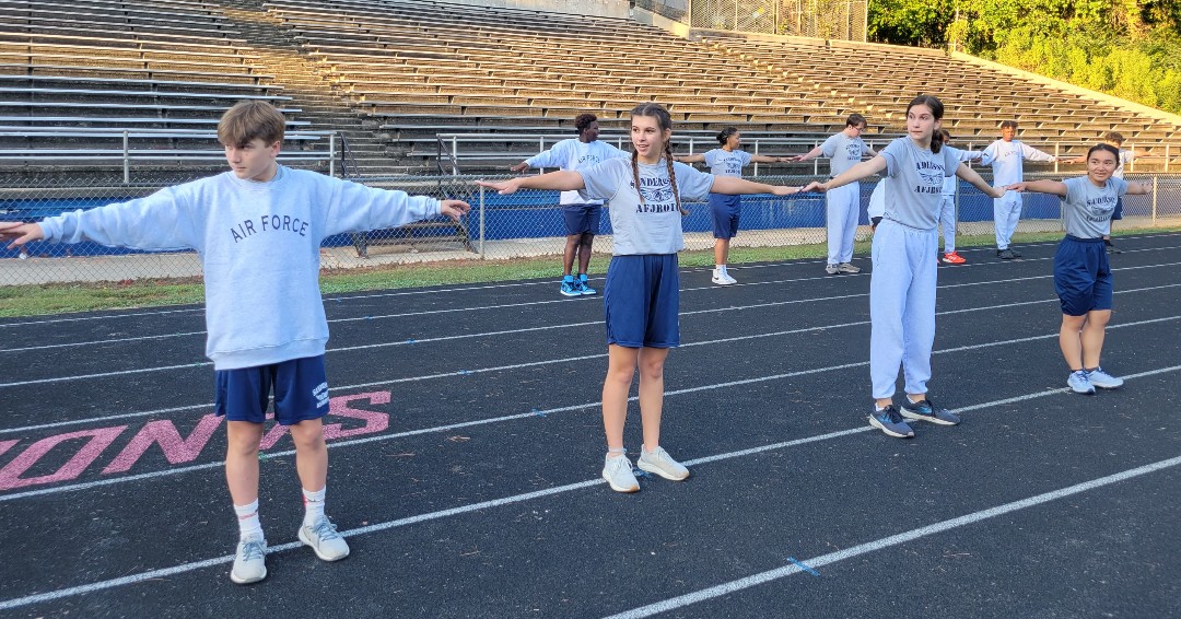 School Grant Update: Sanderson JROTC cadets in action with their PT gear and corps shirts used for community service - funded with a grant from Sanderson PTO. Thank you, @sandersonnc939