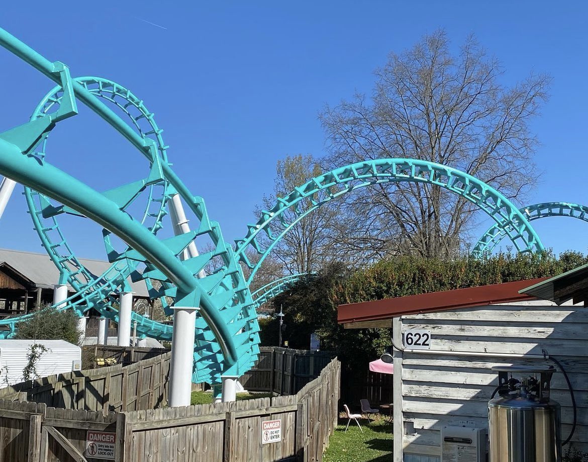 Good morning! Today is May 2nd. Well whatdya know, another Arrow looper! 😄 This is Carolina Cyclone at Carowinds! Opening in 1980, this 95ft. high, 41MPH coaster was actually the very first to ever feature 4 inversions! (📸IG - cltcoasters)