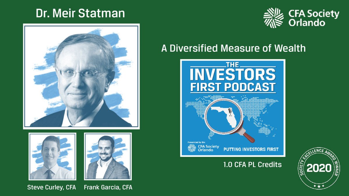 New episode w/ Dr. <a href="/meirstatman/">meir statman</a>, hosted by Steve Curley, CFA &amp; <a href="/FranklyFinances/">Frank G</a>. We discuss personal wealth beyond the numbers (well-being) with the authority on the topic. 

Enjoy! investorsfirstpodcast.com/dr-meir-statma…