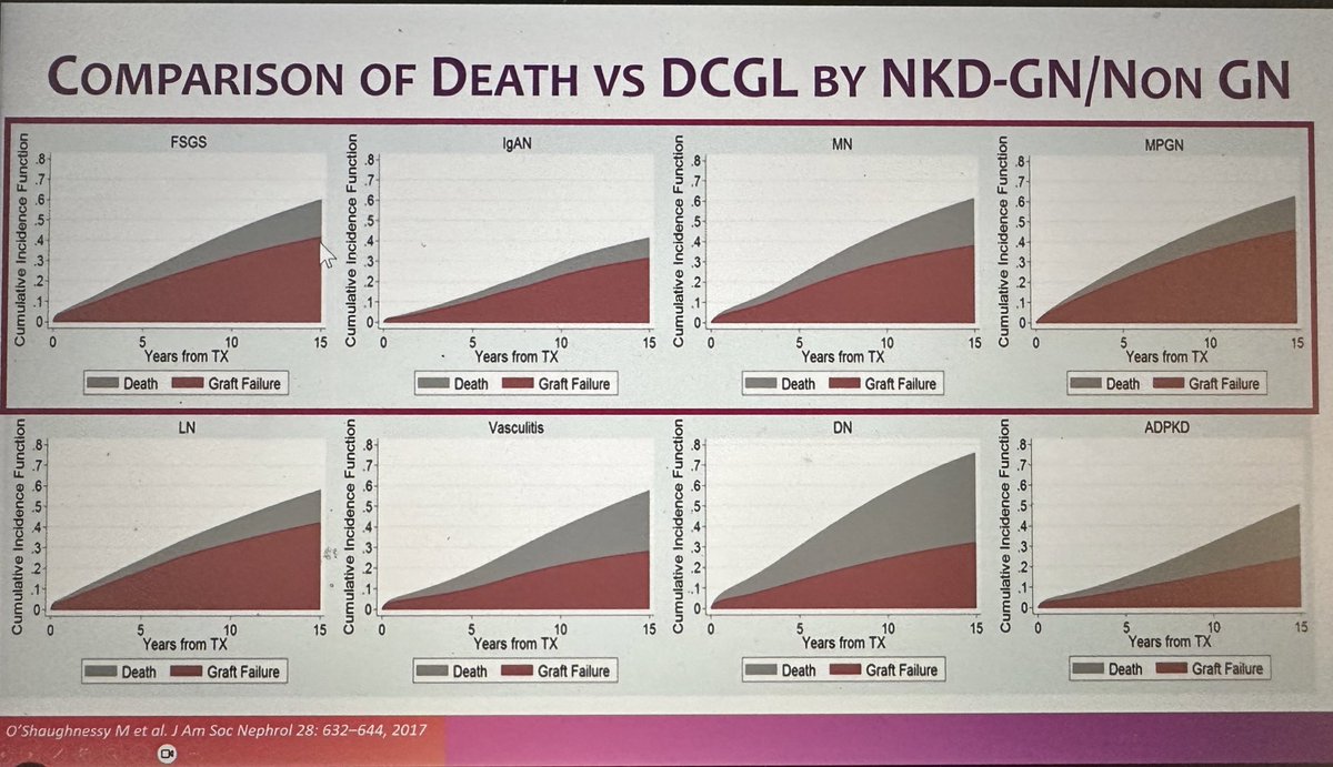 A special day at @GlomCon today with @BasuNephro expounding the complexities of recurrent GN post🫘Tx. Lots of concepts, data, takeaways & great slides! Well done with the illustrative case on rec FSGS @nyiminhan 👍🏻 Quoting @nephrologista ‘A tour de force on current evidence’🎖️