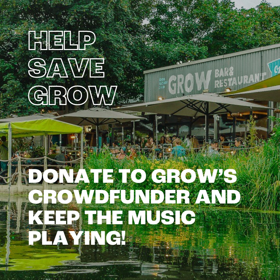 Help keep the music alive at GROW! After 10 amazing years, we're facing challenges. With rising rent and energy costs, our future's at stake. Join our Crowdfunder to raise £40,000 to future proof. Every donation counts! Support GROW, support local. bit.ly/3Uq5PrA