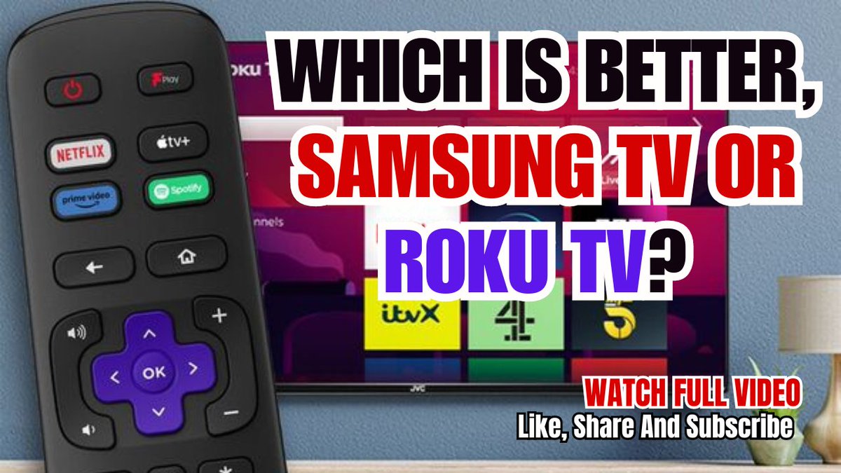 Do you know Which is better, Samsung TV or Roku?
Watch Now- youtube.com/watch?v=mY18wt…

#SamsungTV #RokuDevice #SmartTV #StreamingDevice #QLED #4KStreaming #OLED #HDR #TizenOS #RokuOS #DisplayTechnology #UserExperience #PremiumTV #AffordableStreaming #TVFeatures #ContentSelection