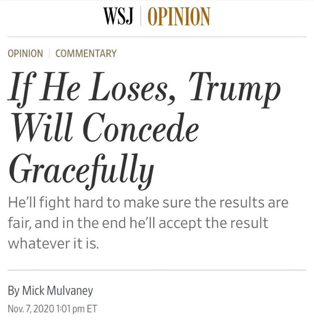 This might be the worst op-ed ever written. *Trump did not concede gracefully; he instigated a failed coup that resulted in the deaths of five people.