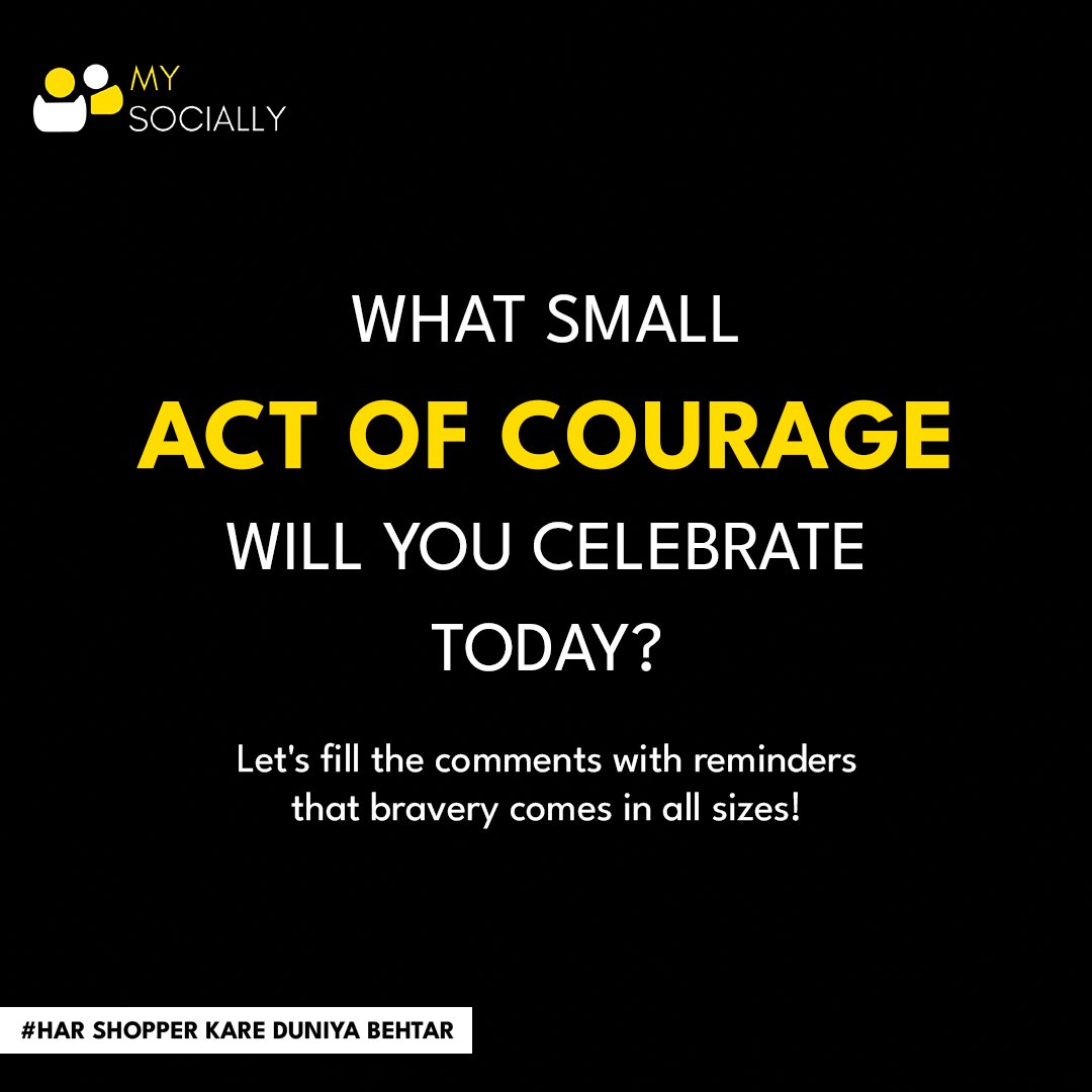 True courage isn't always in the spotlight. It's found in the quiet moments of everyday bravery.
At MySocially, we believe in the power of these quiet acts of courage to spark meaningful change. 💪 

#mysocially #impact #BetterTogether #HERO #MakeAnImpact #CourageToBeReal