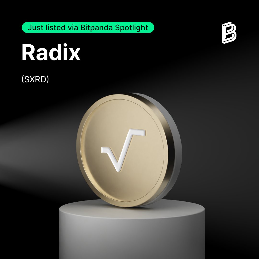 Here we go, another #BitpandaSpotlight is live!

@radixdlt is a layer 1 smart contract platform aiming to create a Web3 future for everyone through a highly optimised stack of custom technologies.

Learn more: bitpanda.com/en/prices/radi…

Are you a $BEST VIP and subscribed to $XRD…