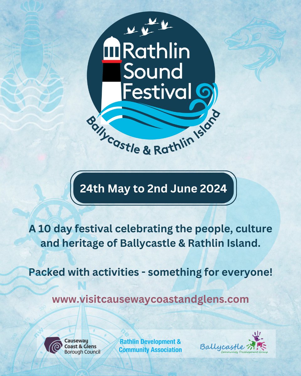 𝐑𝐚𝐭𝐡𝐥𝐢𝐧 𝐒𝐨𝐮𝐧𝐝 𝐅𝐞𝐬𝐭𝐢𝐯𝐚𝐥 𝟐𝟎𝟐𝟒 🌊 Newly rebranded for 2024, the Rathlin Sound Festival celebrates the people, culture & heritage Ballycastle and Rathlin Island in the Causeway Coast and Glens of Northern Ireland. For more info see: visitcausewaycoastandglens.com/whats-on/rathl…