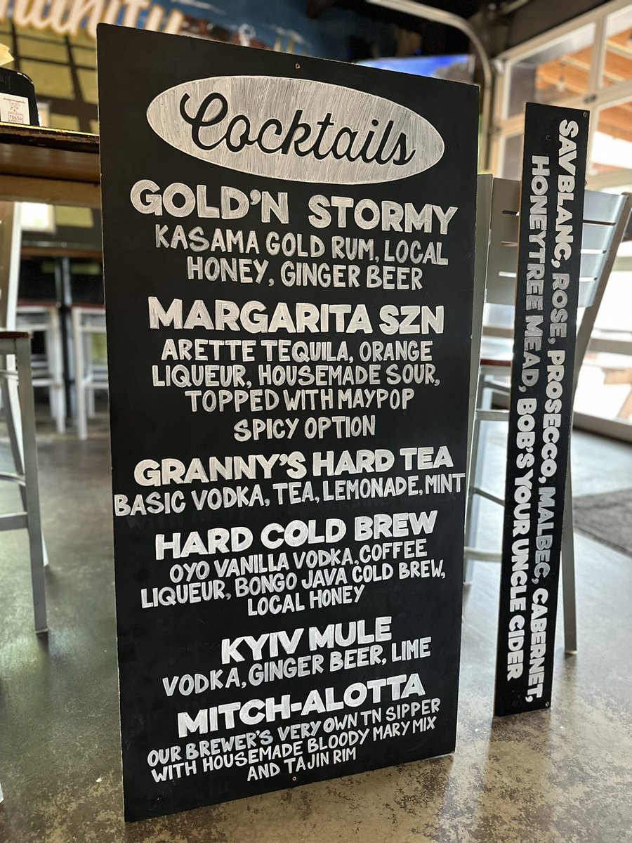 You may know about our new cocktails at ENBW, but what about these fancy new menu boards behind the bar? We want to give a HUGE shoutout to our very own @saramoronipizza for designing and creating them 📢