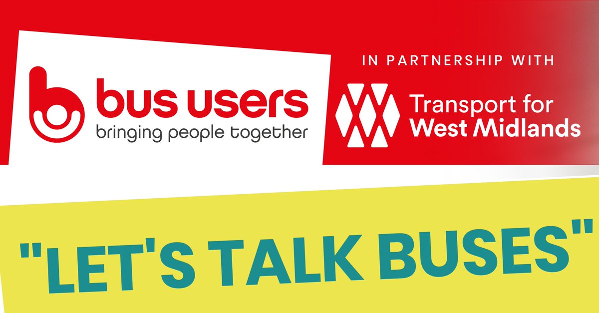 We've joined forced with @TransportForWM for a 'Let's Talk Buses' event in Solihull on 9 May - join us and share your thoughts and ideas for getting more people on board tinyurl.com/4bfjntnd