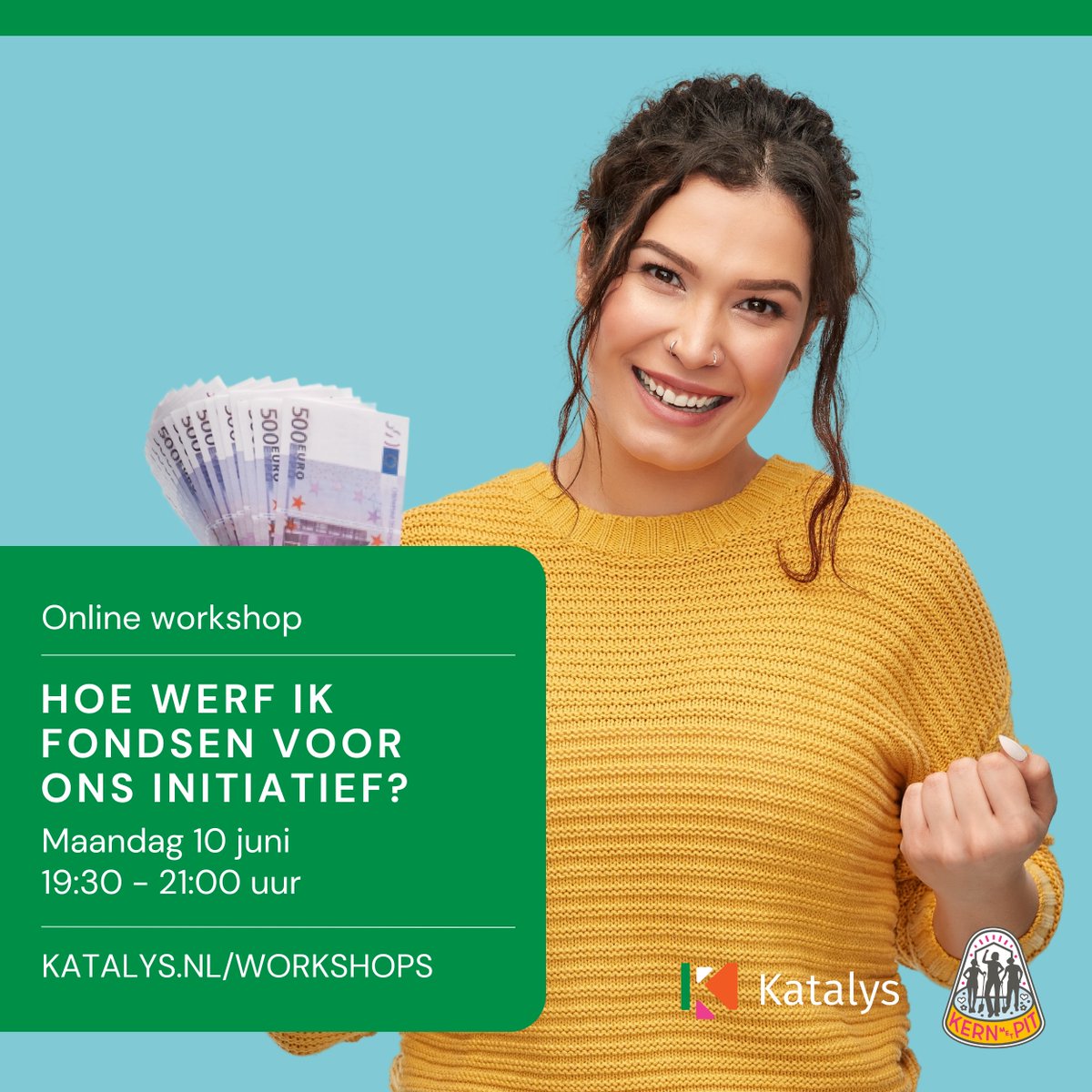 Hoe kan ik ervoor zorgen dat fondsen ons #bewonersinitiatief helpen met geld? Adviseur #fondsenwerving, Tia van der Velde, legt je uit waar je op kunt letten en hoe je aan de juiste fondsen komt.  

Schrijf je snel in voor de #workshop katalys.nl/agenda-items/o…