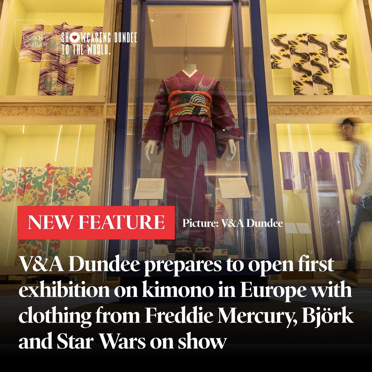 🚨🚨🚨 NEW FEATURE: The @VADundee's new Kimono exhibition is set to open on Saturday with clothing from Freddie Mercury, Björk and Star Wars set to go on show! It will be the first kimono exhibition to be hosted in Europe. #Dundee