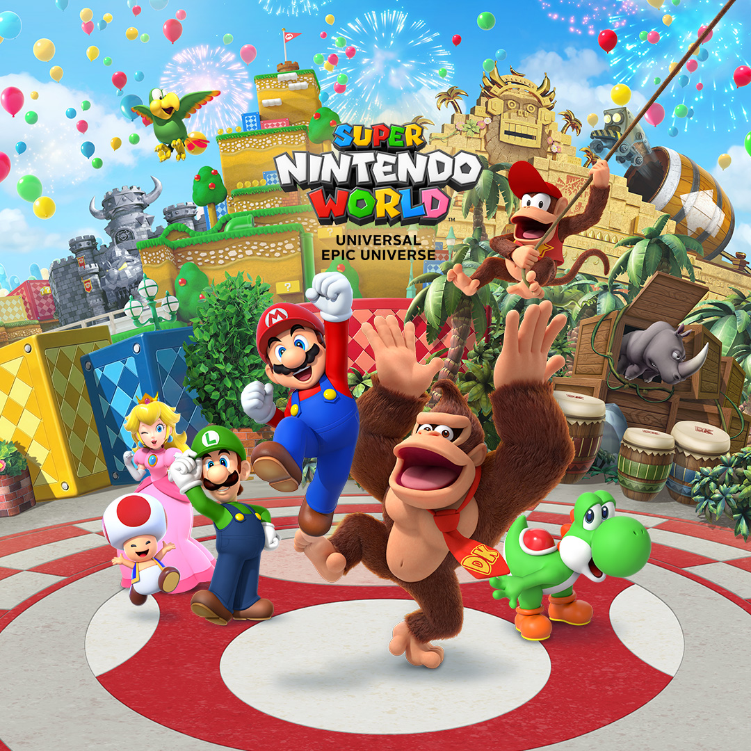 SUPER NINTENDO WORLD, qui inclut Super Mario Land et Donkey Kong Country, ouvrira ses portes en 2025 à Universal Orlando Resort aux États-Unis dans le nouveau parc Universal Epic Universe.
